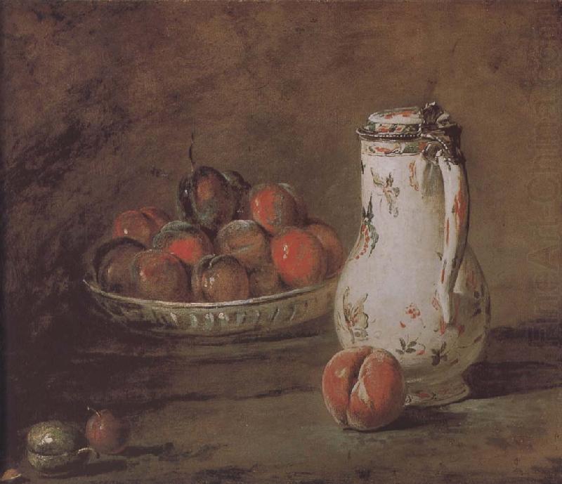 Jean Baptiste Simeon Chardin Loaded peaches and plums in a bowl of water china oil painting image